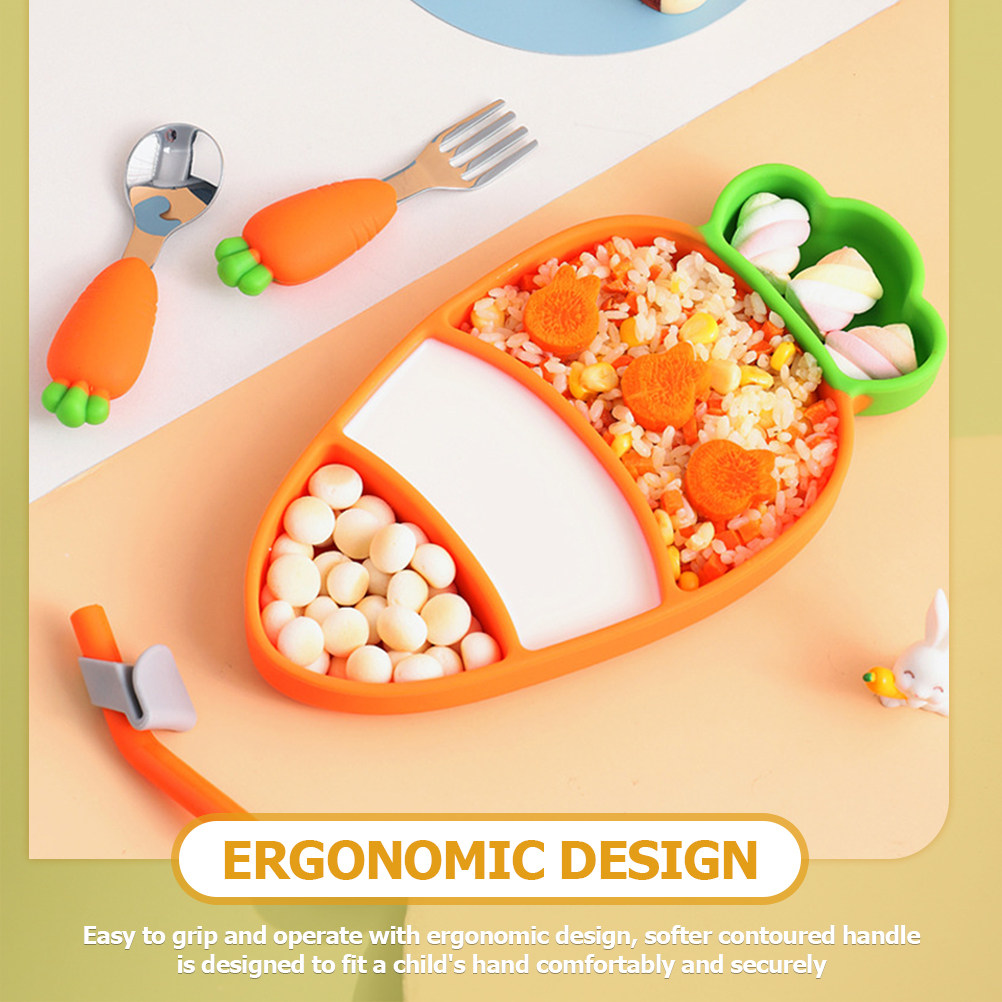 Feeding Baby Food - 1Set Carrot Design Baby Tableware Set