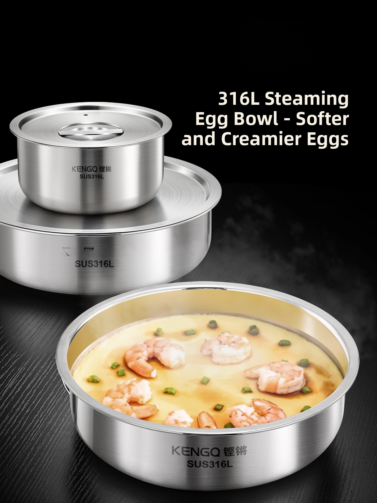 Baby Food Egg - Stainless Steel 316L Food Grade Steamed