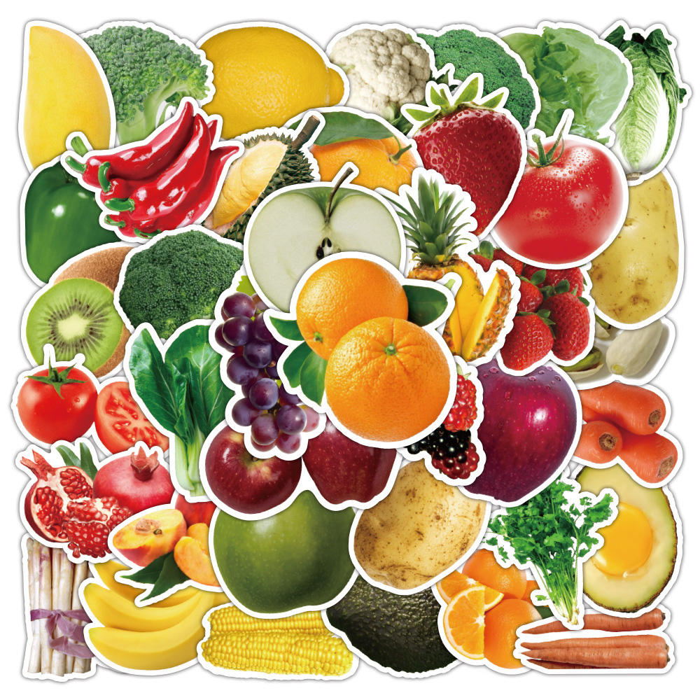 Baby Food Vegetable - 10/30/50PCS Green Food Vegetable Fruit Sticker