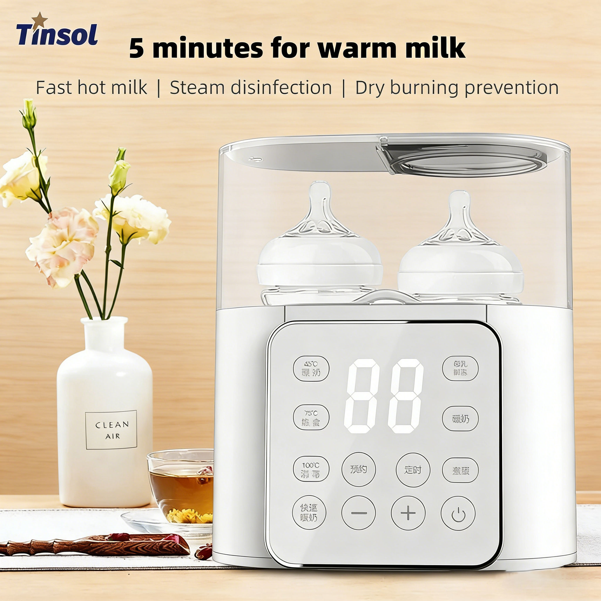Baby Food Zubereiter - TINSOL New Baby Bottle Warmer Multifunctional