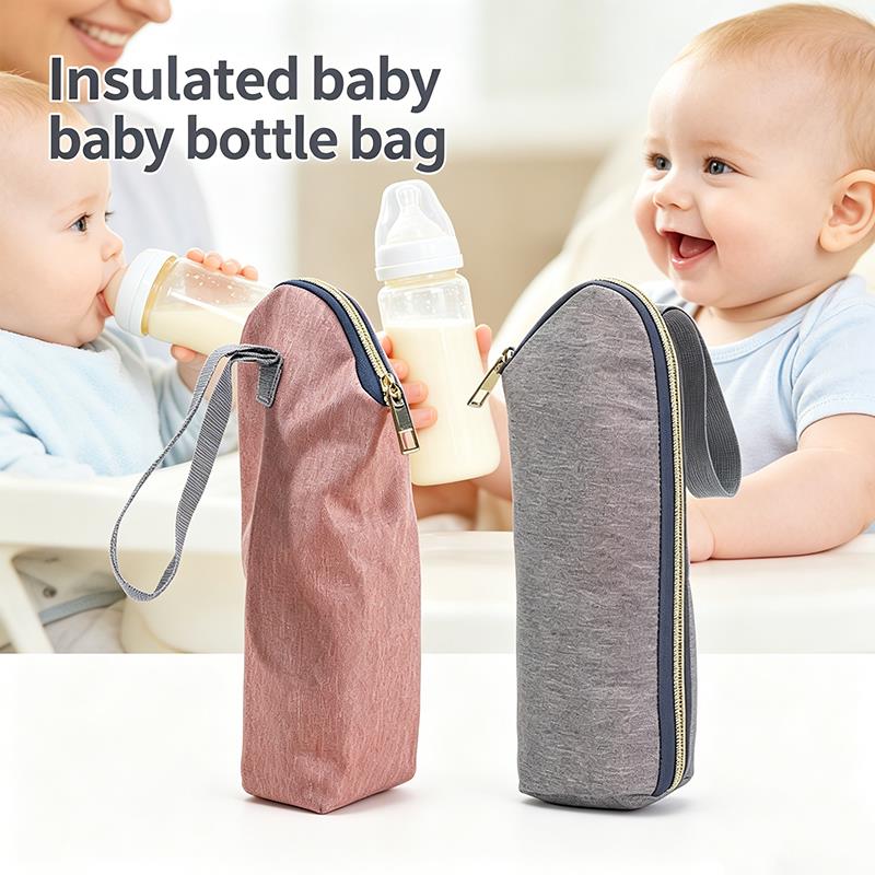 Feeding Baby Food - Portable Baby Bottle Insulated Bag, Zippered