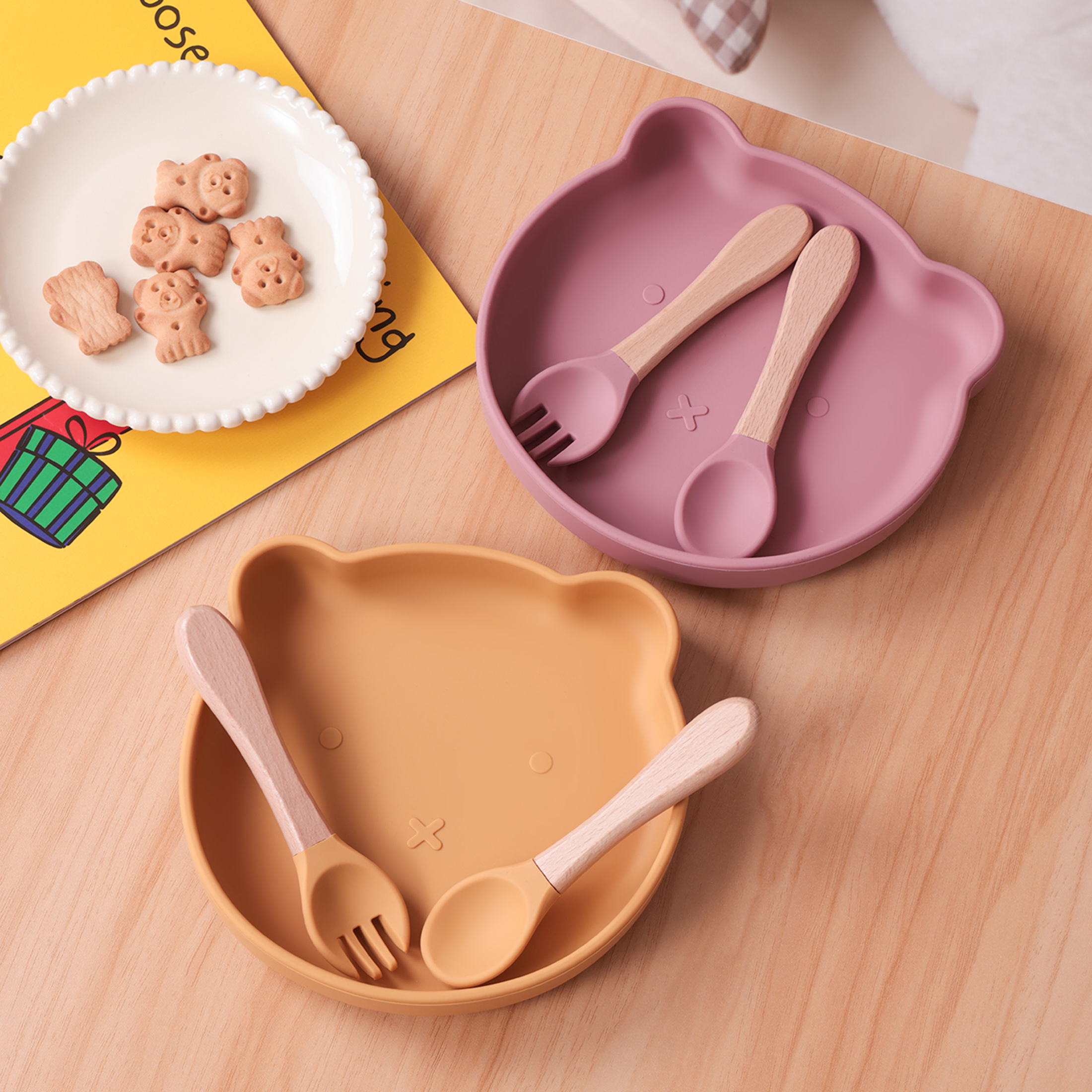 Color Kids 3PCS Cartoon Bear S - đánh giá và giá Self Feed Spoon