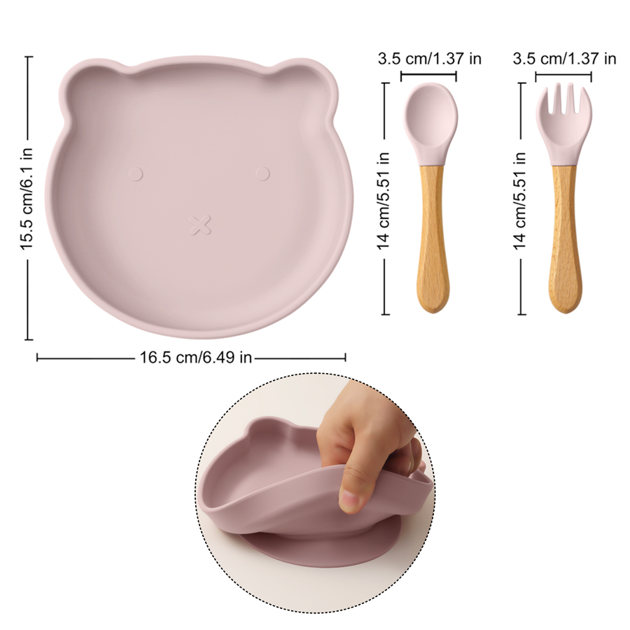 Color Kids 3PCS Cartoon Bear S - đánh giá và giá Self Feed Spoon