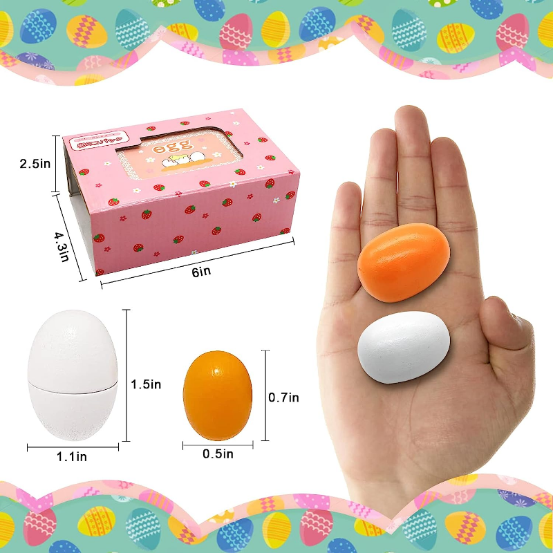 6pcs Wooden Eggs Toy Egg Kitch - đánh giá và giá Baby Food Egg