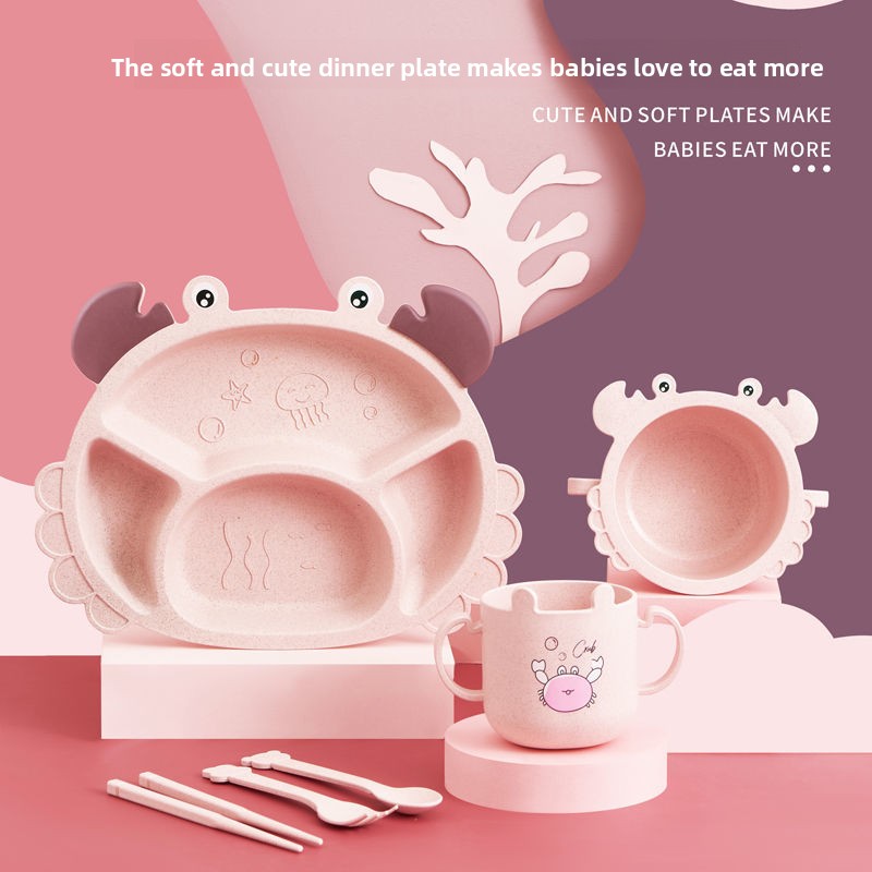 4/6pcsCrabs Children's Plates, - đánh giá và giá Baby Food Utensils Set