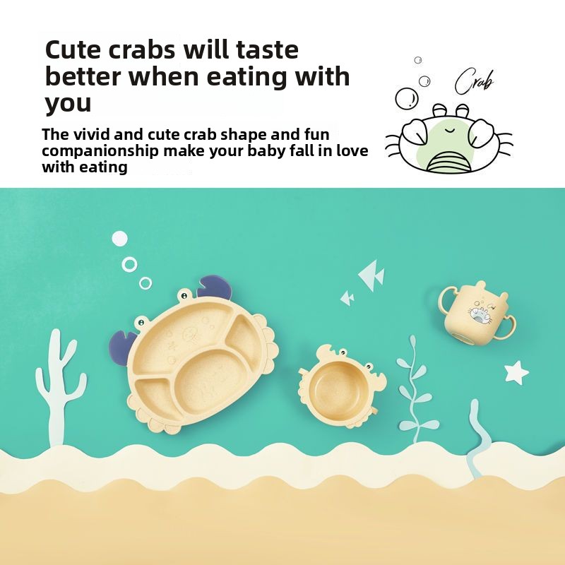 4/6pcsCrabs Children's Plates, - đánh giá và giá Baby Food Utensils Set