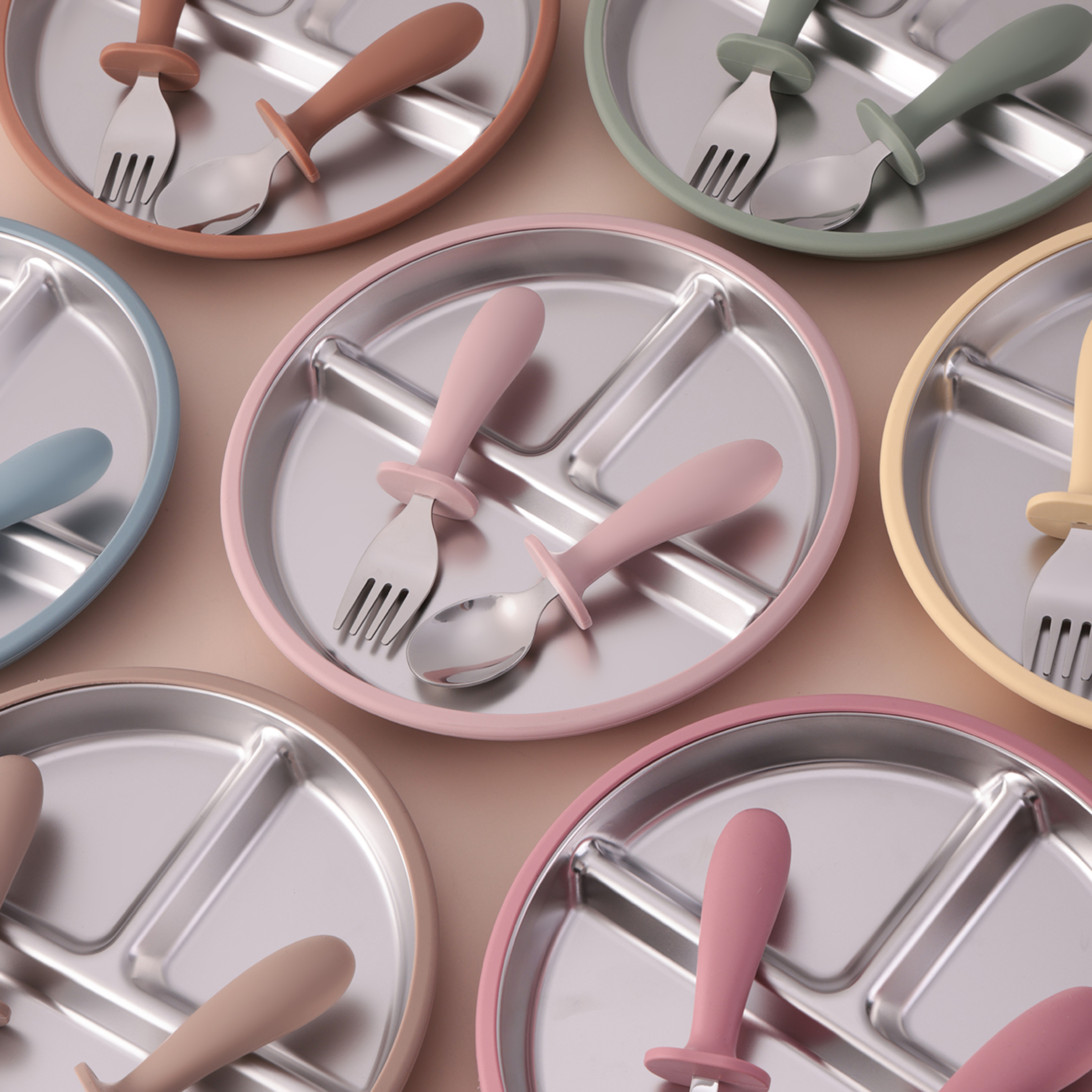 3PCS Silicone Stainless Steel  - đánh giá và giá Self Feed Spoon