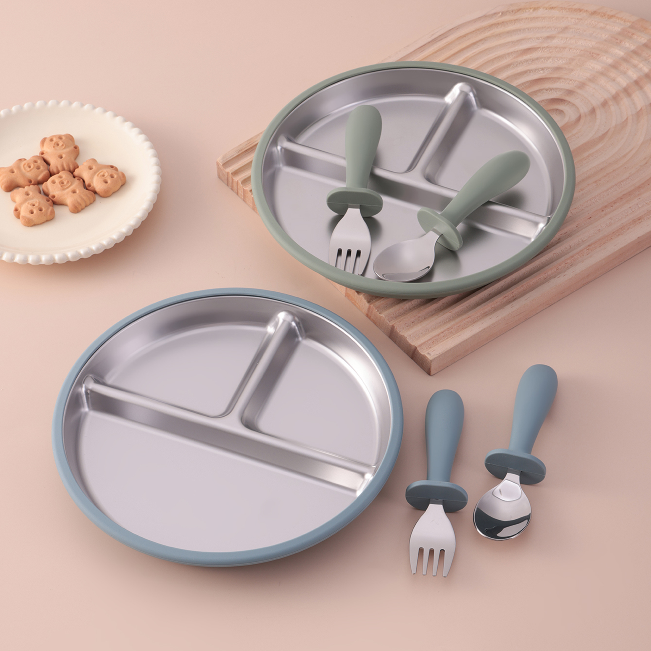 3PCS Silicone Stainless Steel  - đánh giá và giá Self Feed Spoon