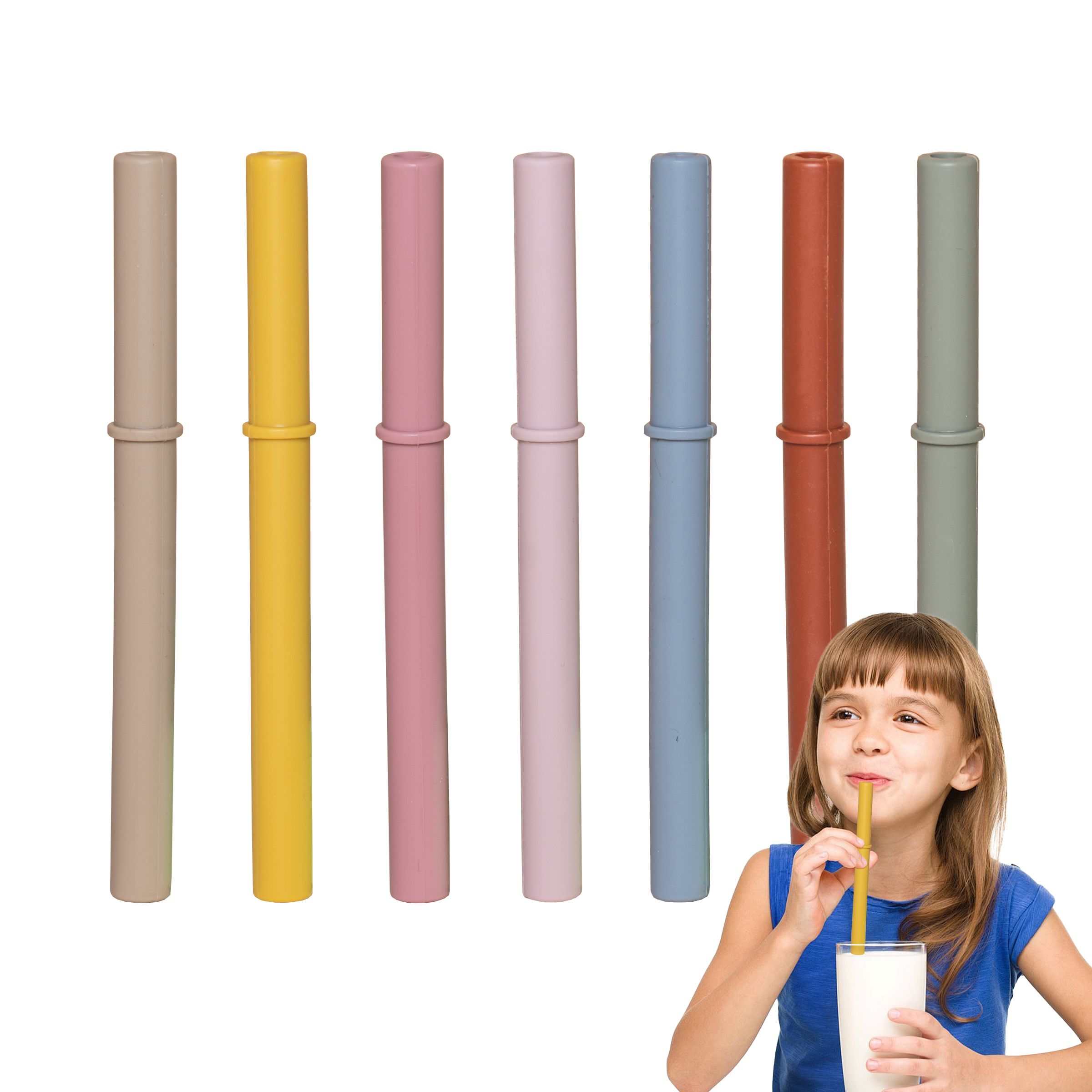Morandi Color Silicone Straw,  - đánh giá và giá Baby Food Thermos