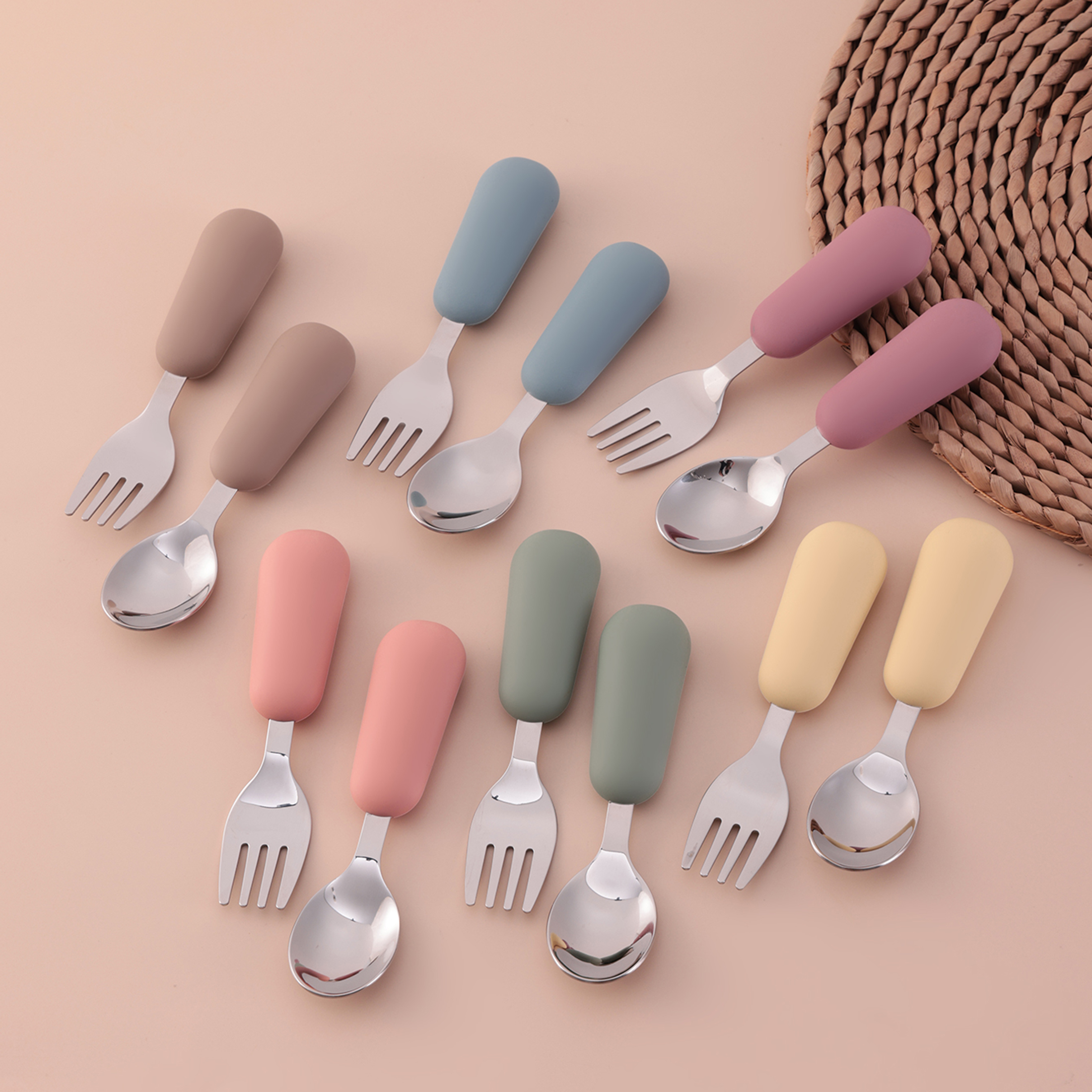 Color Kids 2PCS Stainless Stee - đánh giá và giá Baby Food Utensils Set