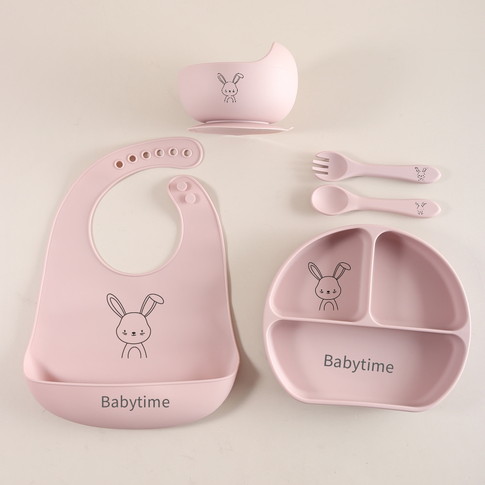 5pcs Bunny Baby Utensils Set,  - đánh giá và giá Baby Food Utensils Set