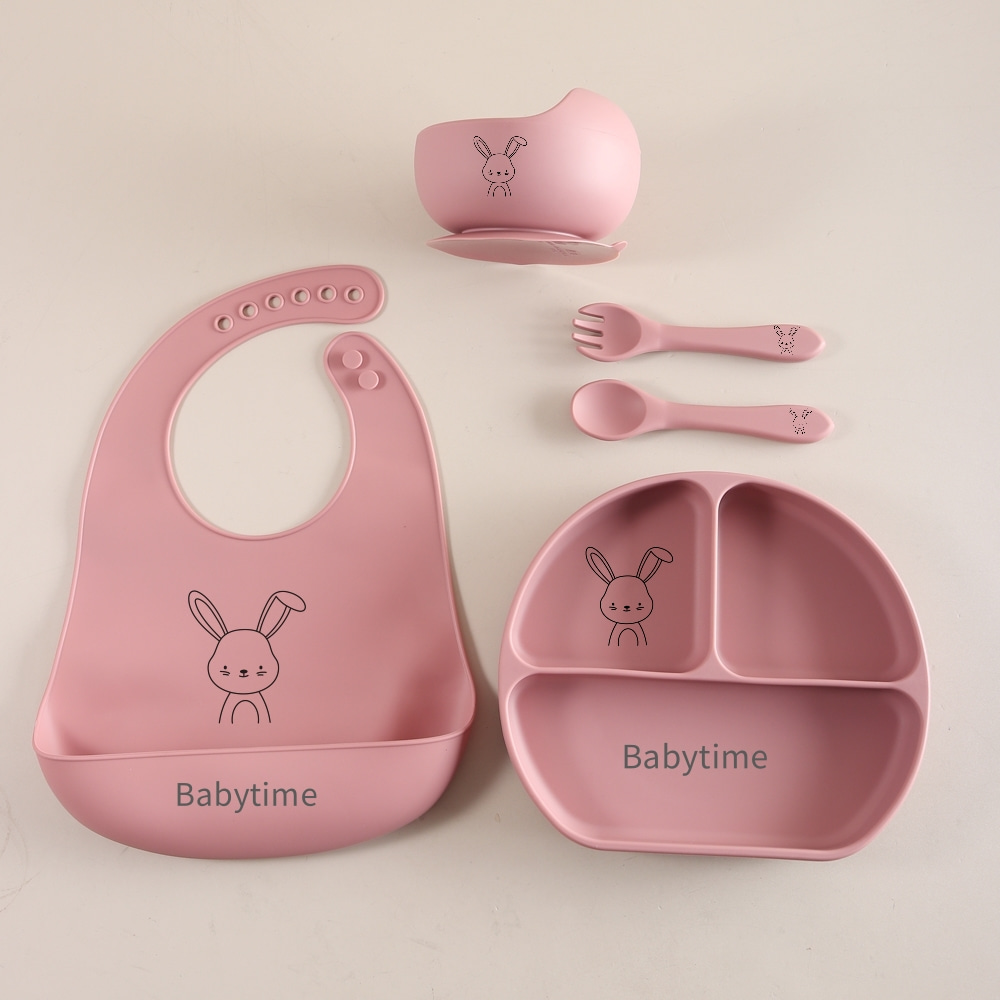 5pcs Bunny Baby Utensils Set,  - đánh giá và giá Baby Food Utensils Set