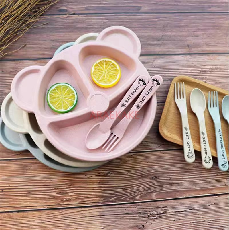 Children's Dining Plate Set Di - đánh giá và giá Baby Food Utensils Set