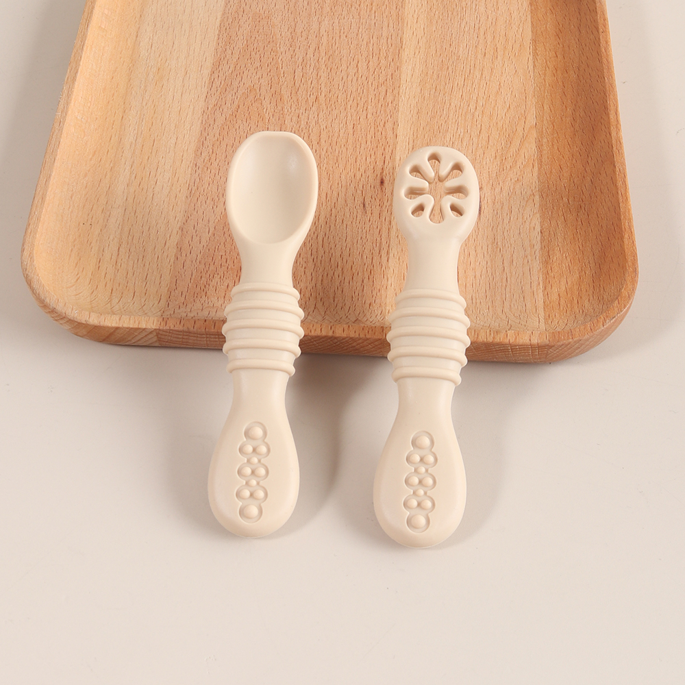 2PCS Silicone Baby Feeding Spo - đánh giá và giá Self Feed Spoon