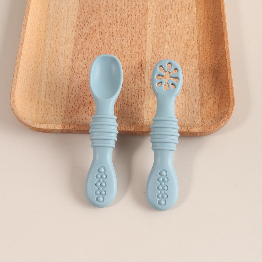 2PCS Silicone Baby Feeding Spo - đánh giá và giá Self Feed Spoon
