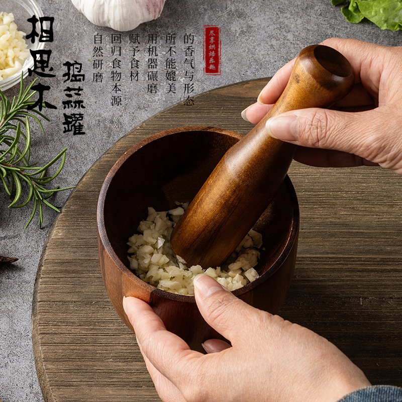 Acacia Wood Pestle and Mortar  - đánh giá và giá Baby Food Egg