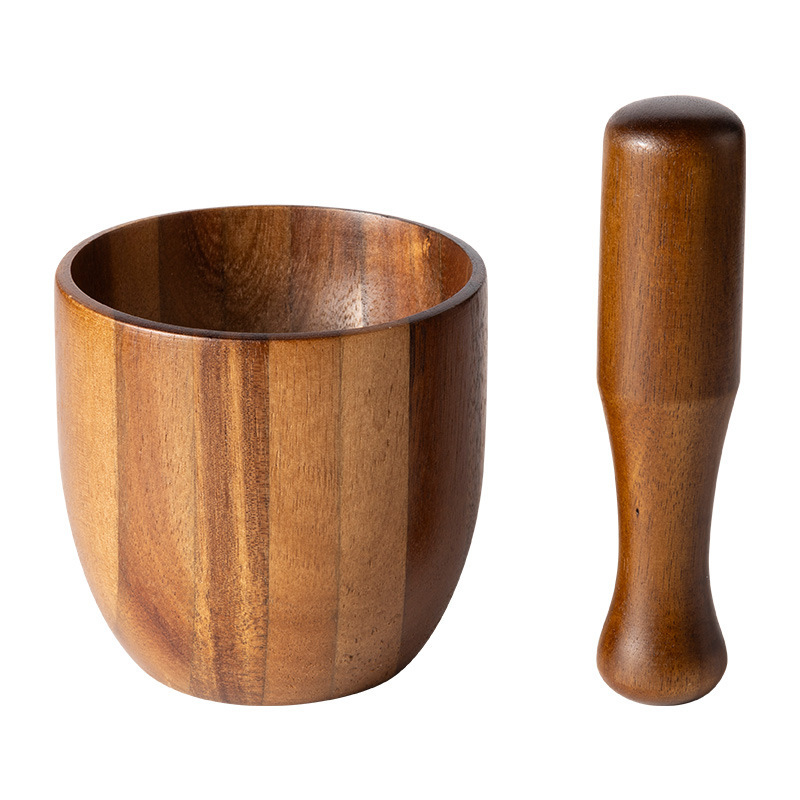 Acacia Wood Pestle and Mortar  - đánh giá và giá Baby Food Egg