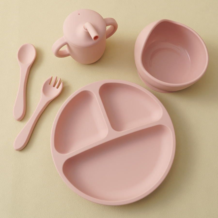 5PCS Baby Silicone Tableware S - đánh giá và giá Baby Food Utensils Set