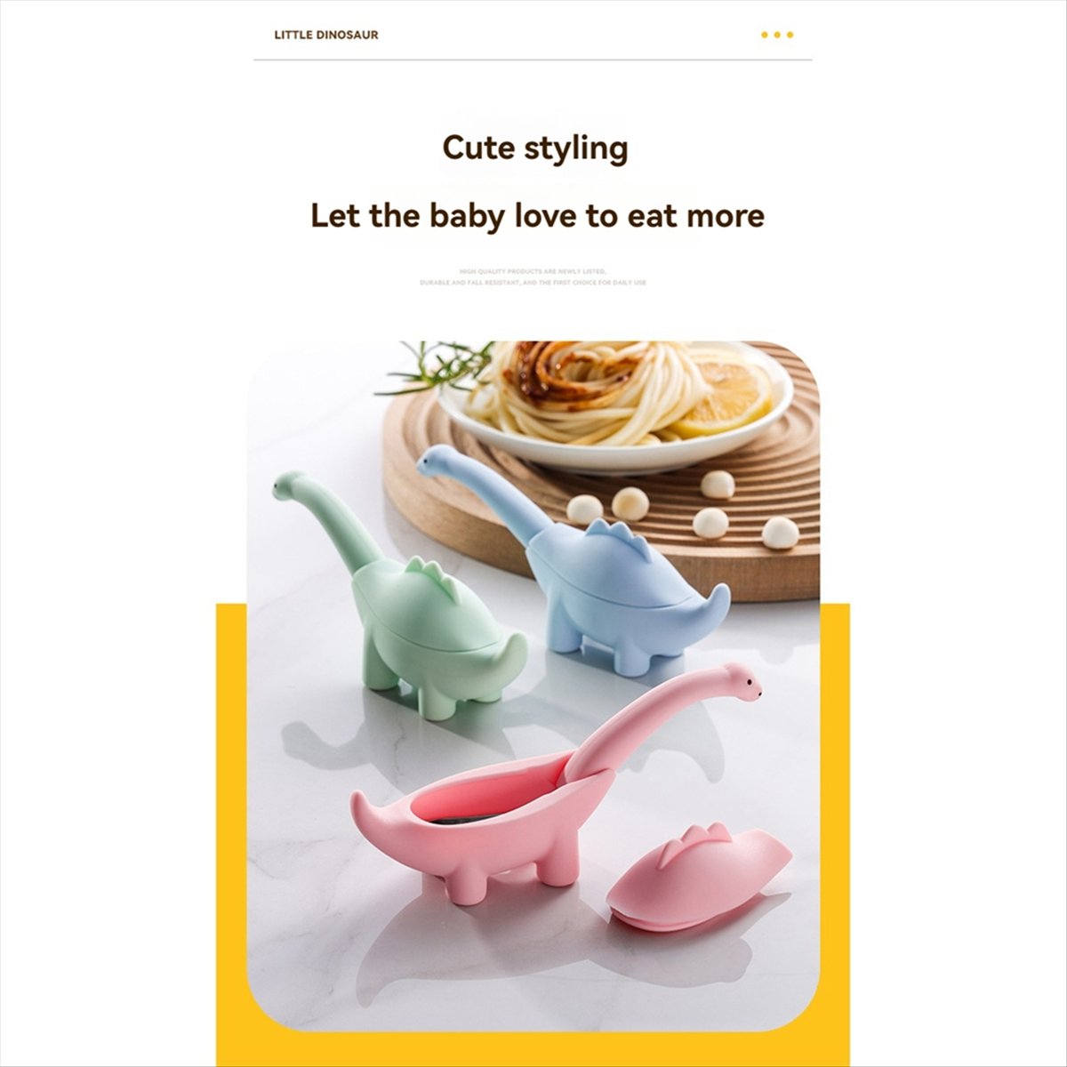 BAAQ Dinosaur Shaped Infant Fo - đánh giá và giá Baby Food Utensils Set