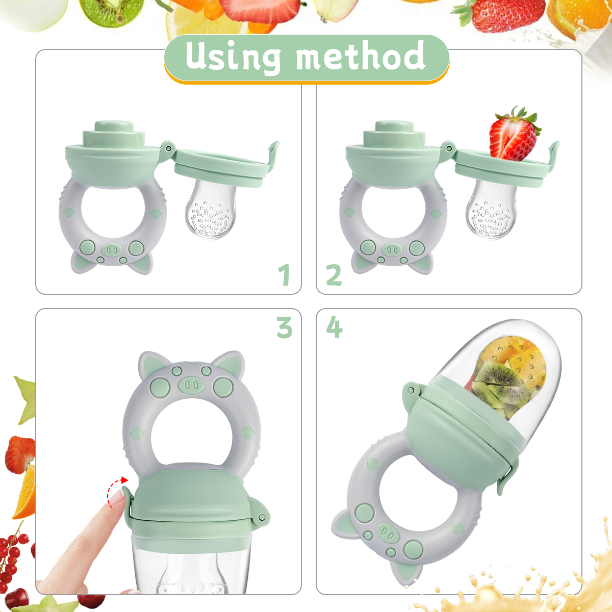 4pcs/set Silicone Fruit & Vege - đánh giá và giá Baby Food Vegetable