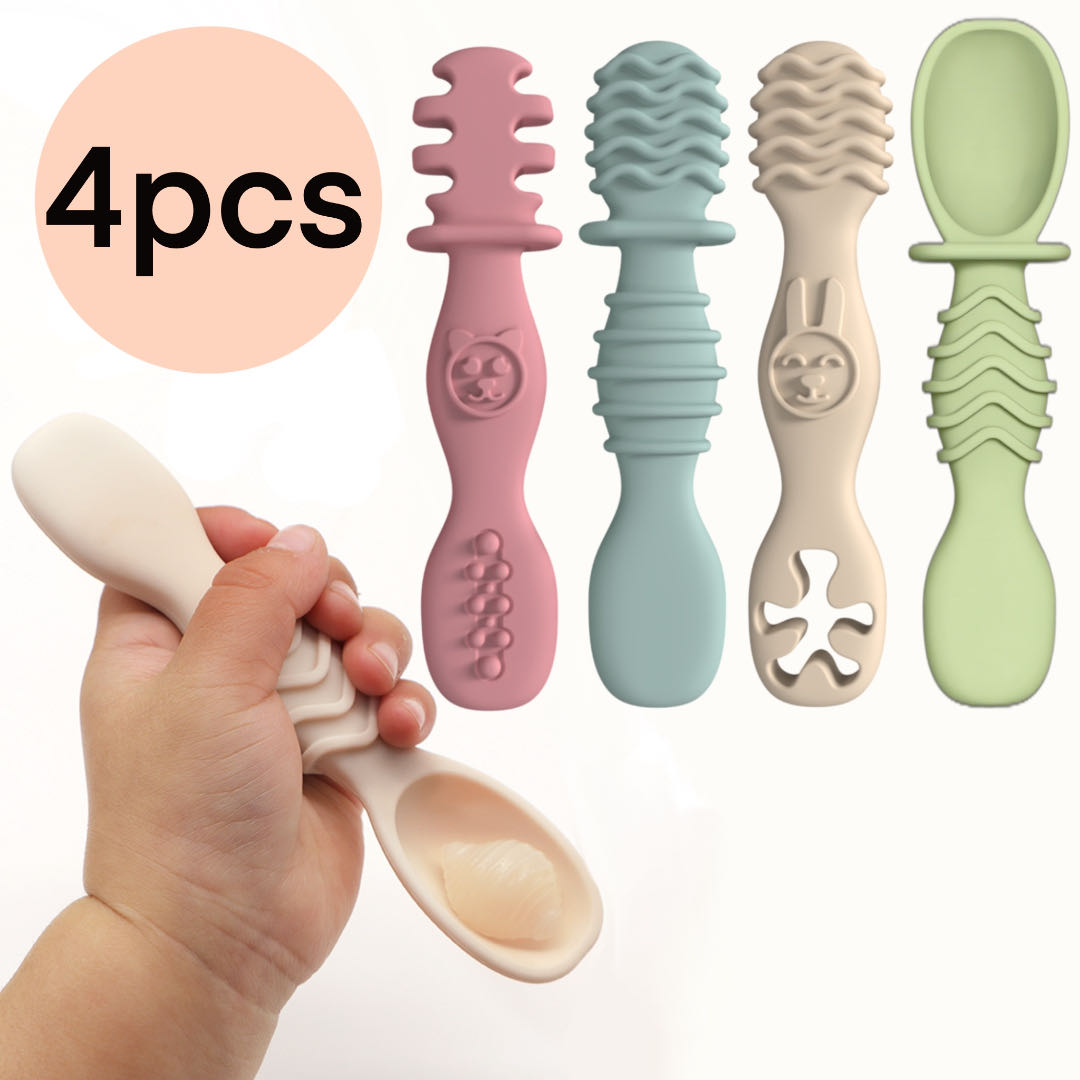 4pcs Silicone Baby Food Spoon, - đánh giá và giá Baby Food For 7 Month Old