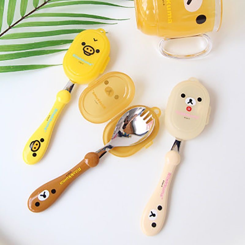 Rilakkuma Spoon Fork Integrate - đánh giá và giá Feeding Baby Food