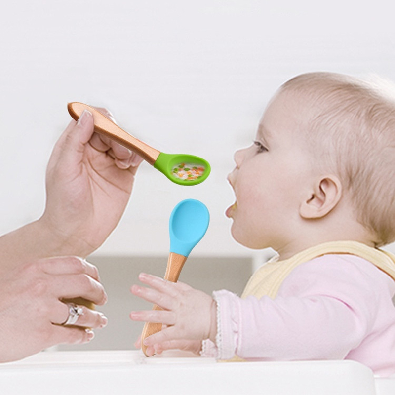 2Pcs/Set Baby Silicone Spoon F - đánh giá và giá Baby Food Utensils Set