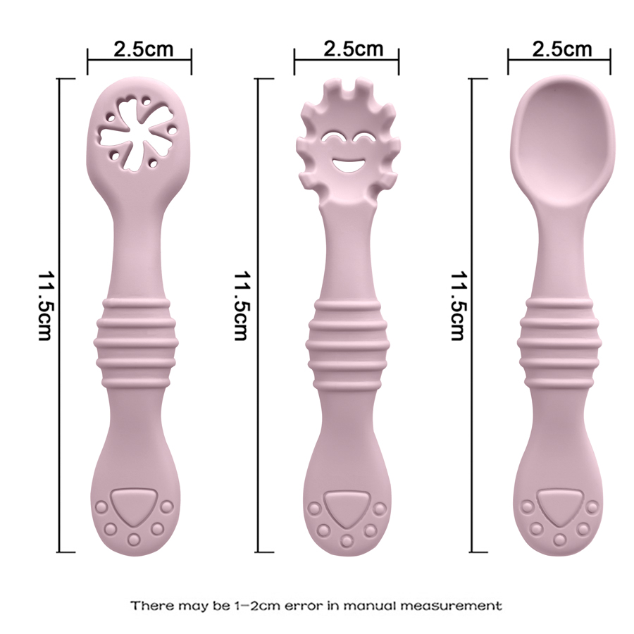 New Mother-kids 3PCS Baby Sili - đánh giá và giá Baby Food Utensils Set