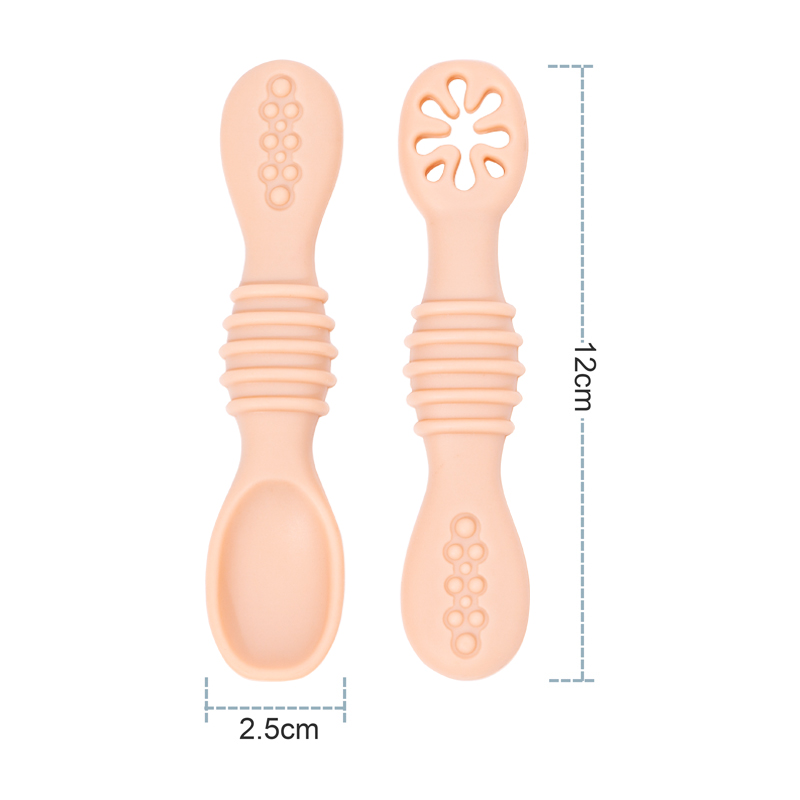 2PCS Cute Baby Learning Spoons - đánh giá và giá Baby Food Utensils Set
