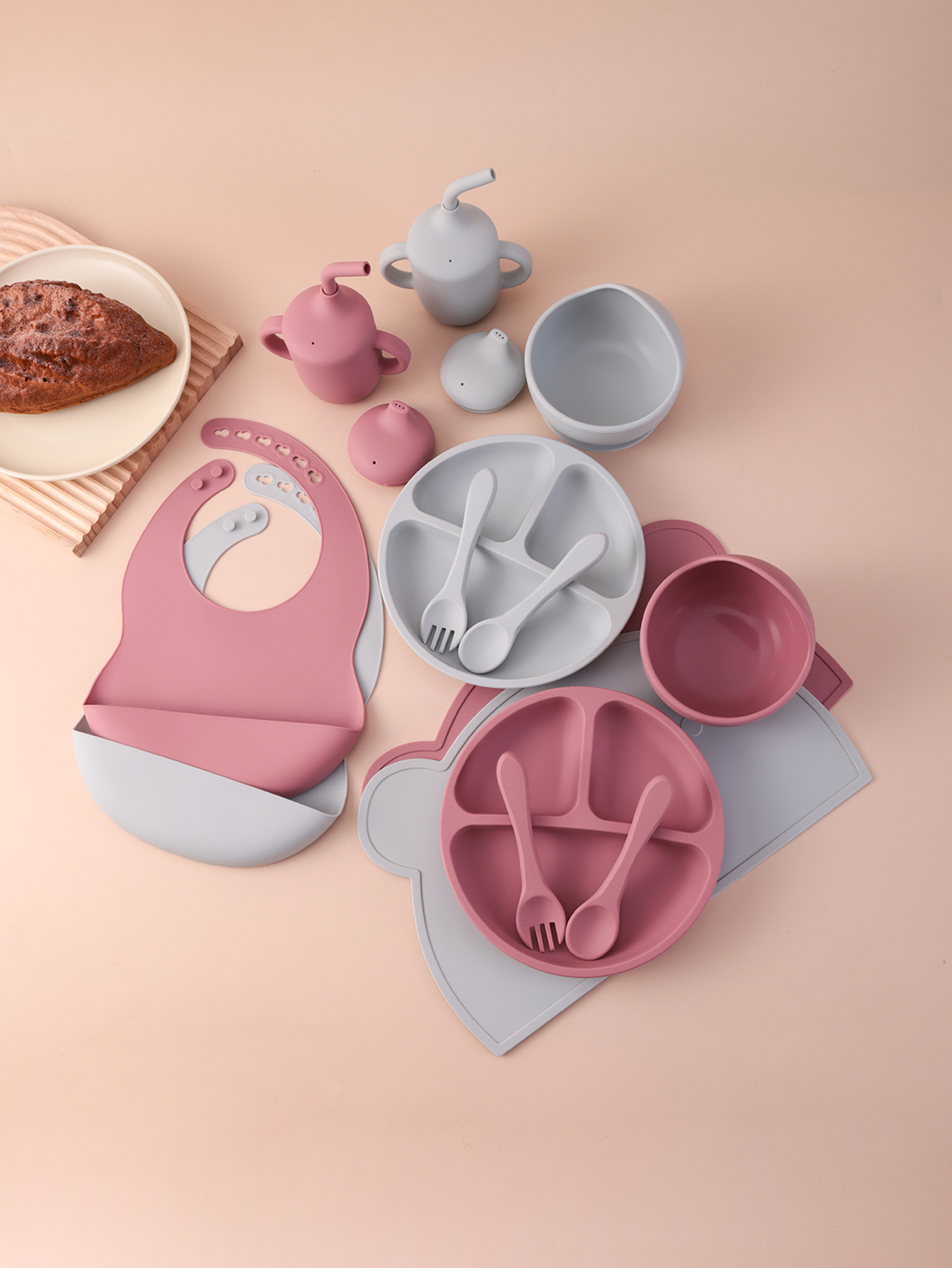 7PCS Silicone Baby Feeding Set - đánh giá và giá Self Feed Spoon