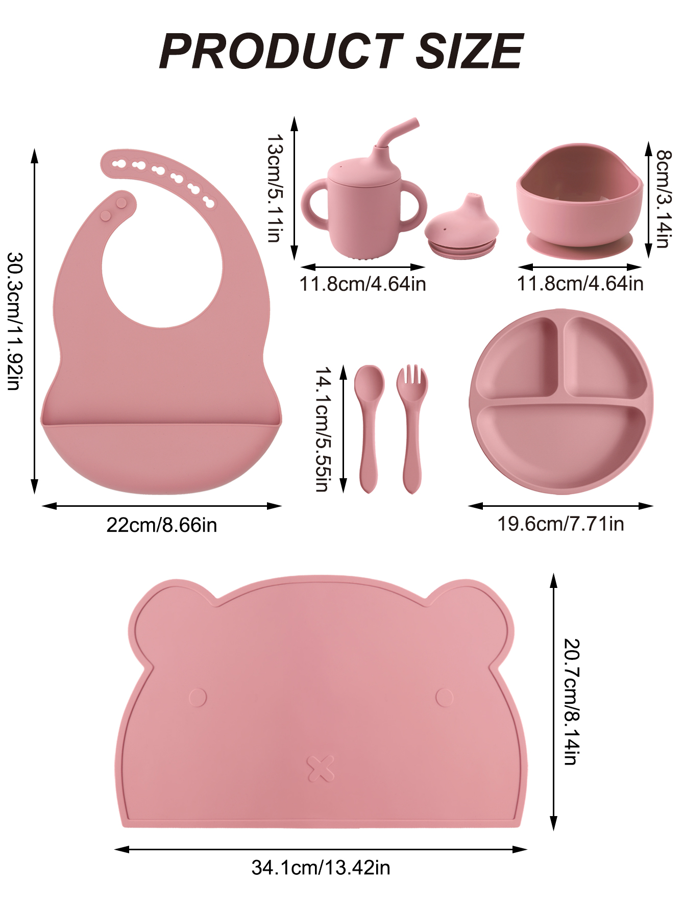 7PCS Silicone Baby Feeding Set - đánh giá và giá Self Feed Spoon