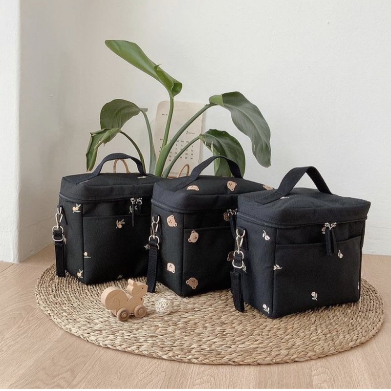 Bear Embroidery Baby Stroller  - đánh giá và giá Baby Food Thermos