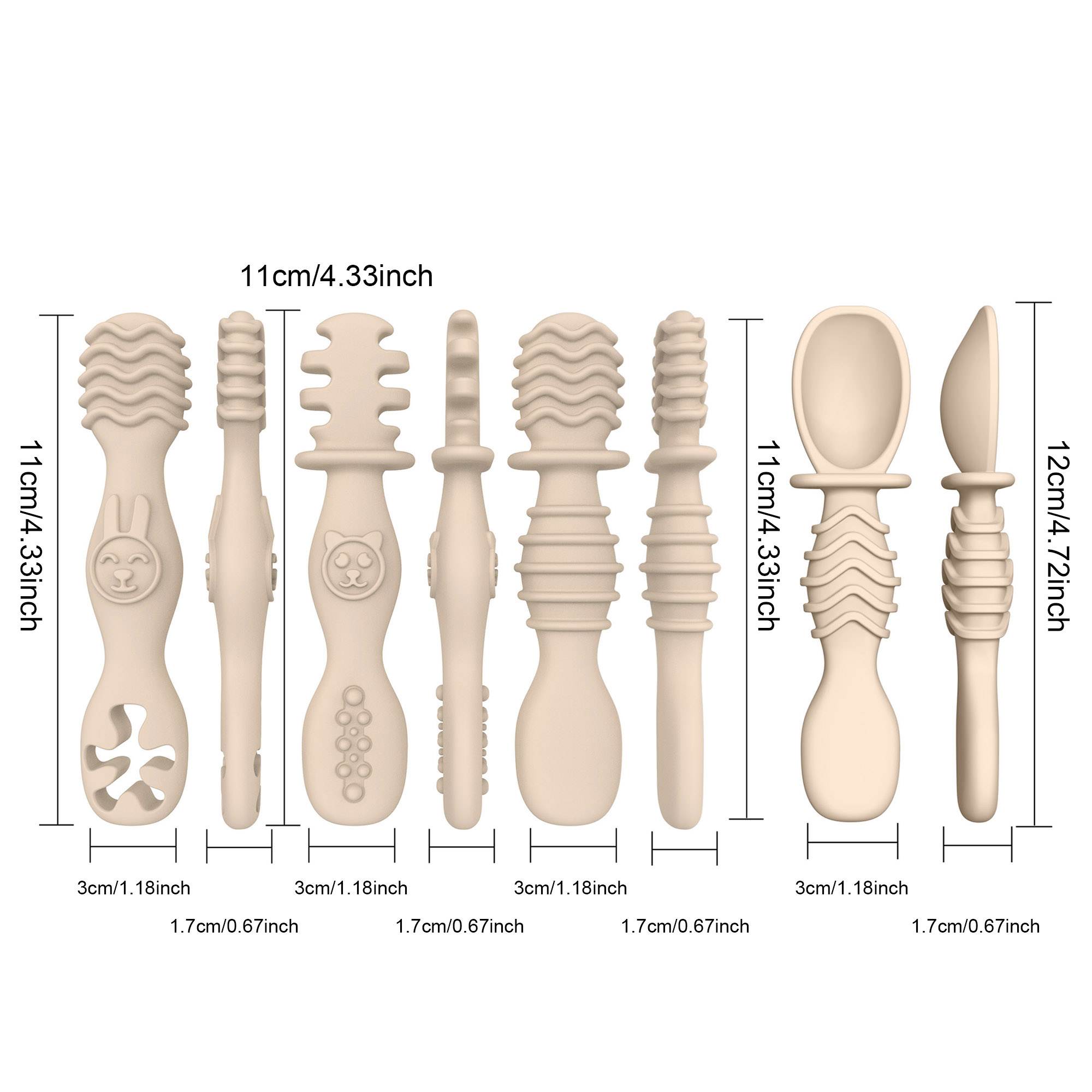 4pcs silicone baby food spoon, - đánh giá và giá Baby Food For 7 Month Old